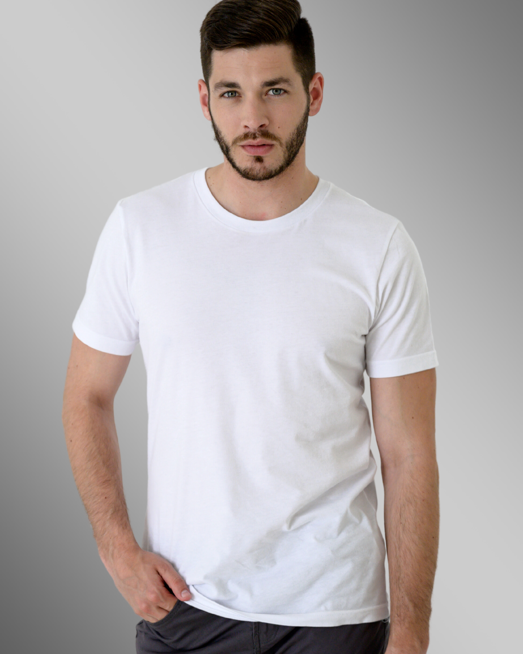 White Plain T Shirt For Men