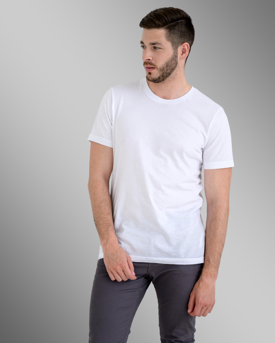 White Plain T Shirt For Men