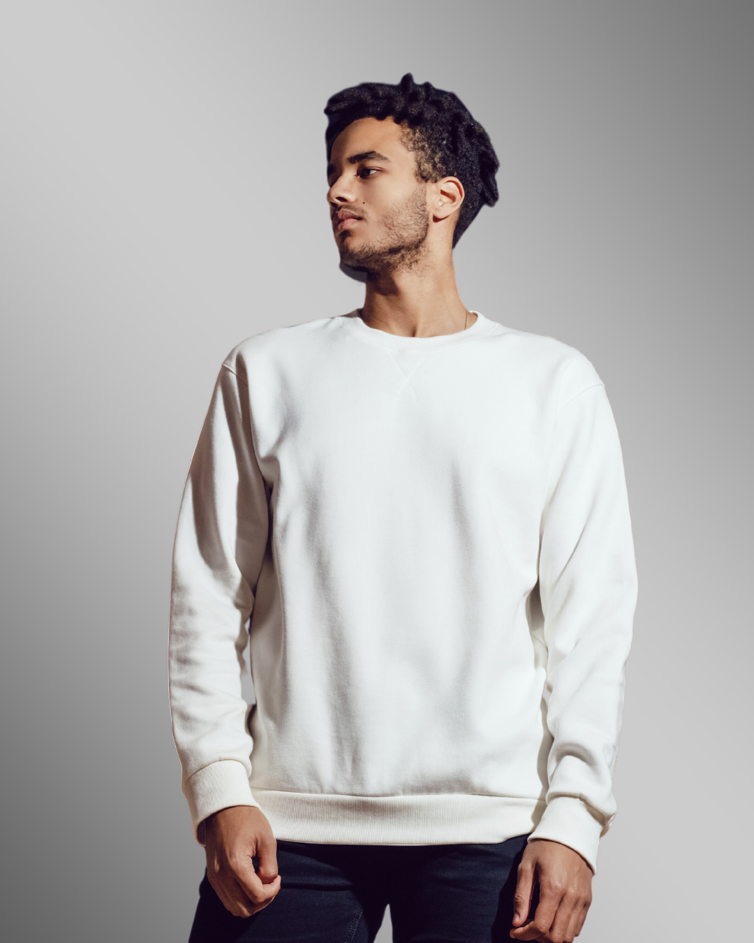 White Plain-Sweatshirts for Men