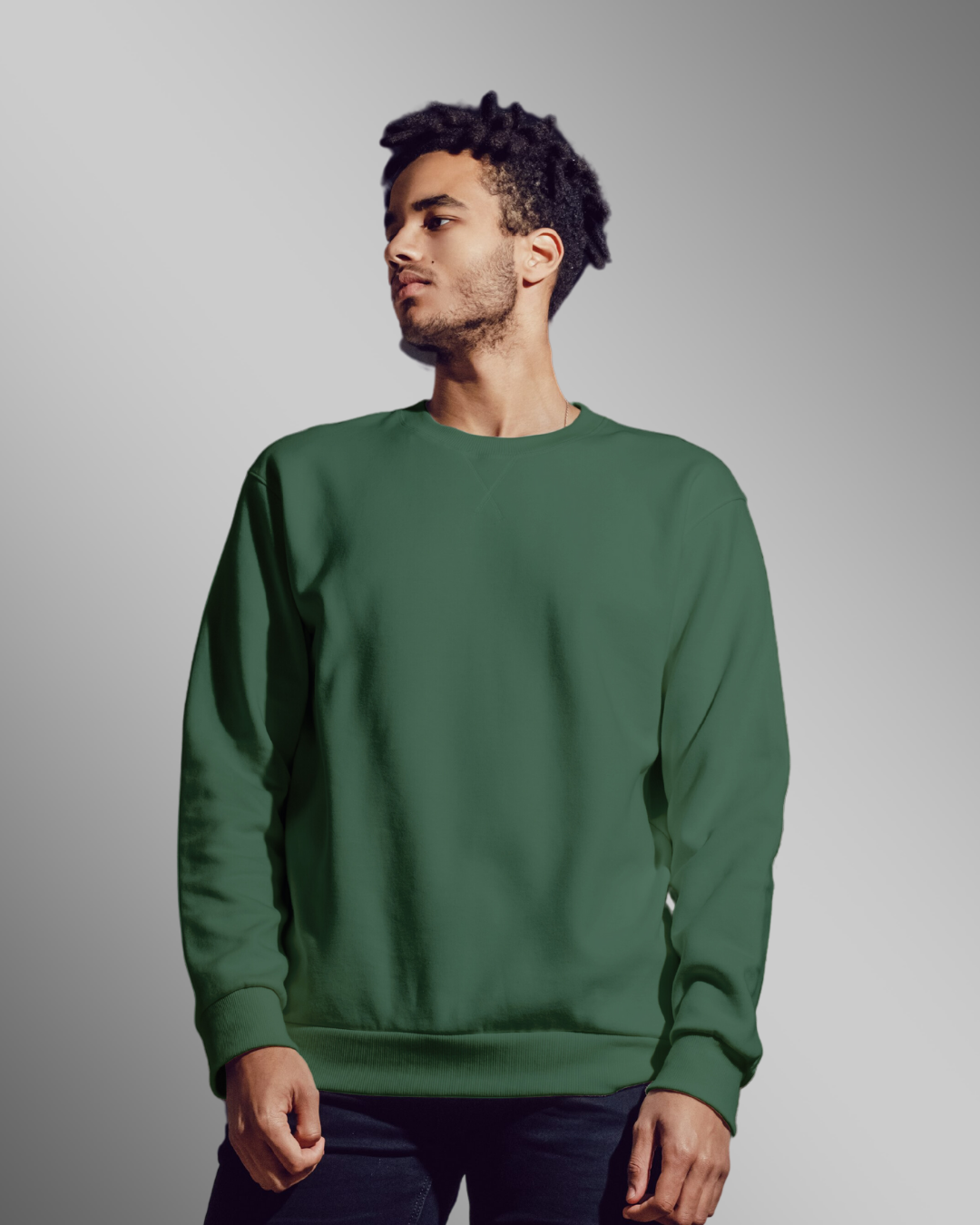 Bottle Green Plain - Sweatshirts for Men