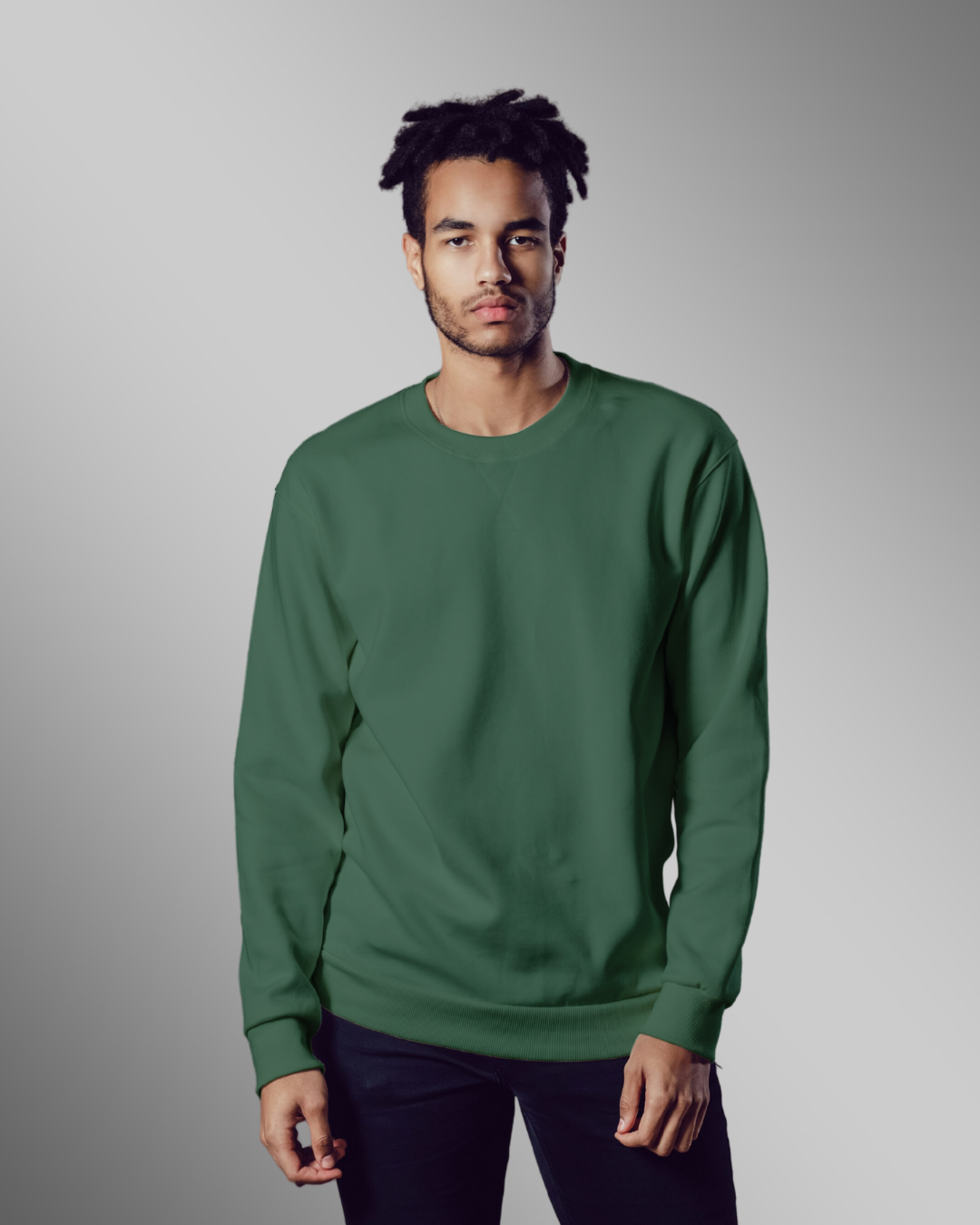 Bottle Green Plain - Sweatshirts for Men