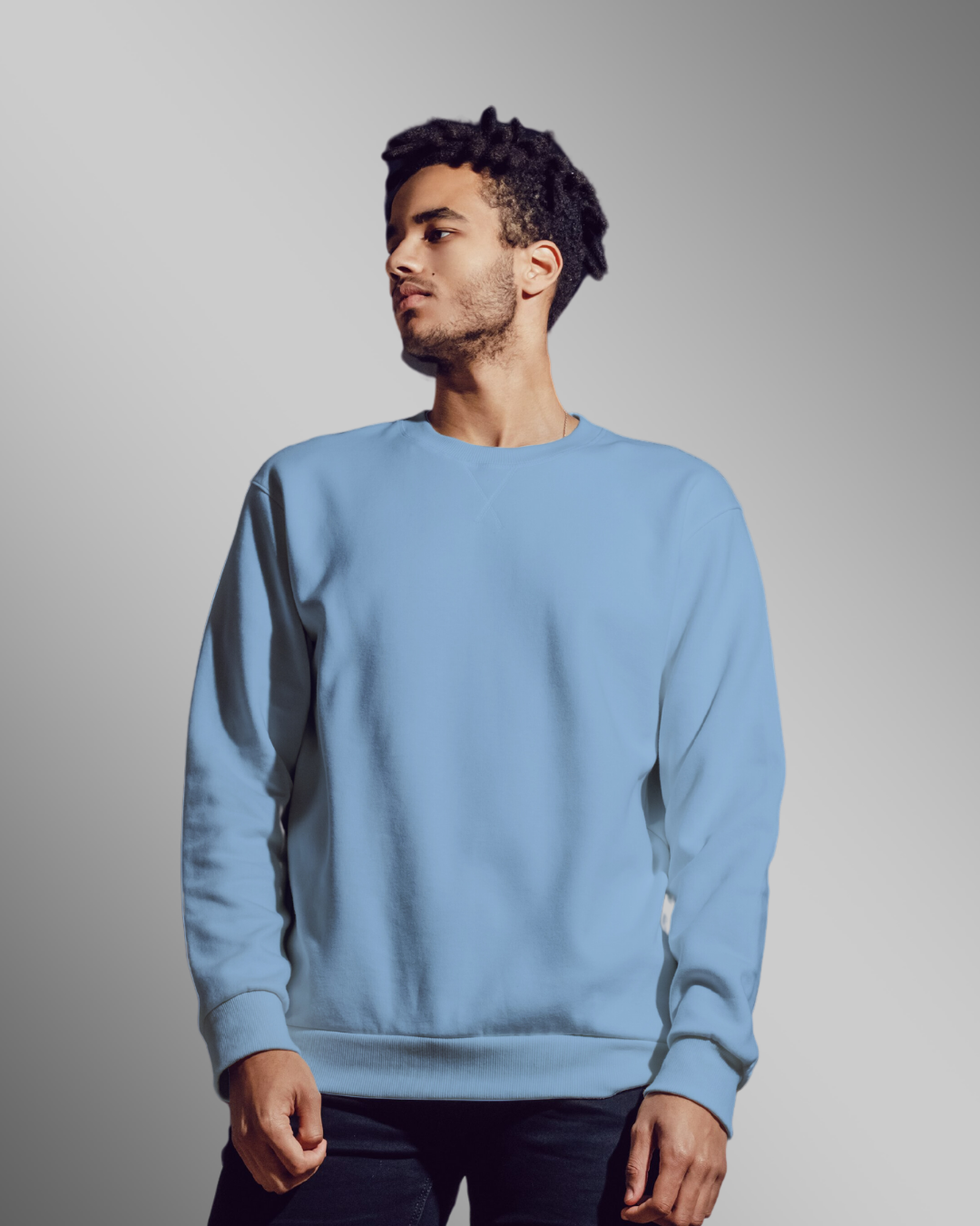 Sky Blue Plain - Sweatshirts for Men